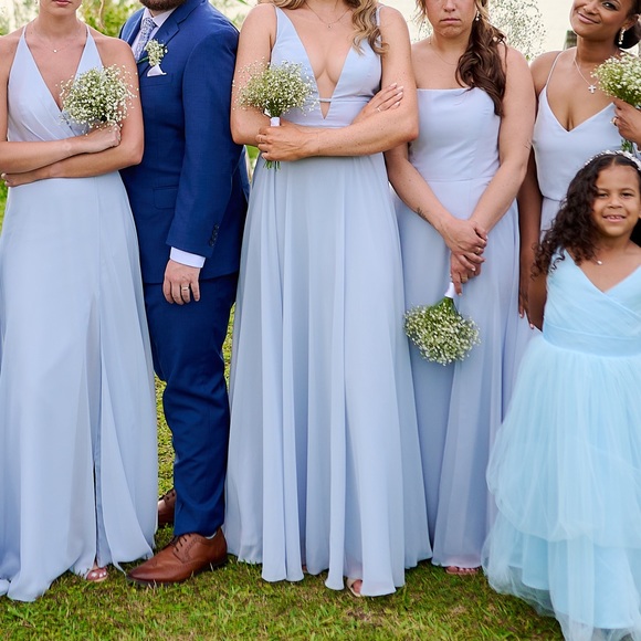 Jenny Yoo Whisper Blue Hollis Size 4 - Picture 3 of 4